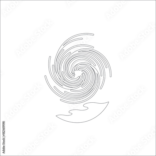 Dynamic coastal cyclone impact graphic with weather elements