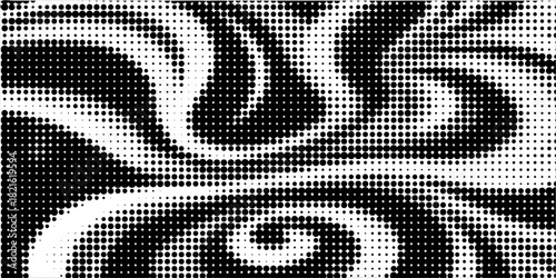 Grunge halftone black and white dots texture background. Spotted vector Abstract Texture
