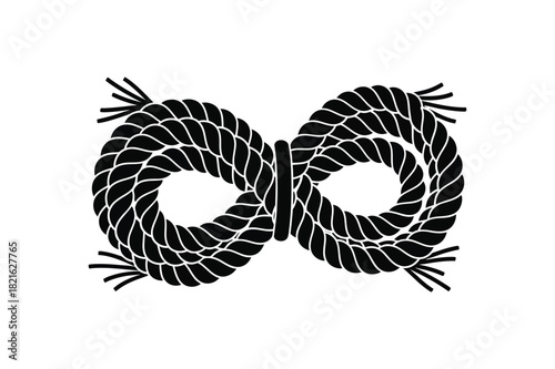 A bundle of rope silhouette vector art illustration