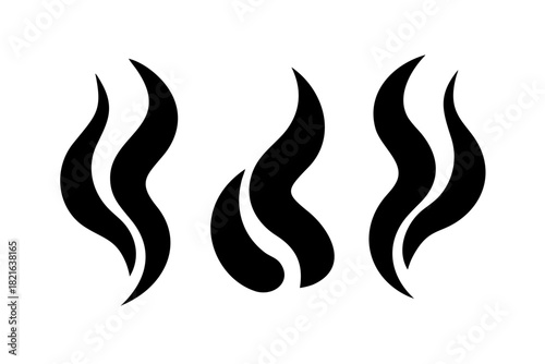 Abstract Smoke and Steam Swirls Vector Set vapor mist 1