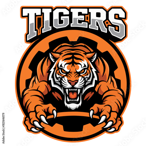 Esports logo of a wild, ferocious predator ready to hunt and dominate the game with strong, fast and deadly performance