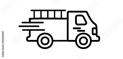 vector illustration of a truck. Delivery truck icon. fast shipping truck icon. logistics and transportation icon. cargo delivery truck symbol. express shipping sign. 