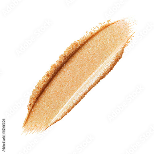 Skin-toned Foundation Swatch on a White Background Showing Texture and Color ...
