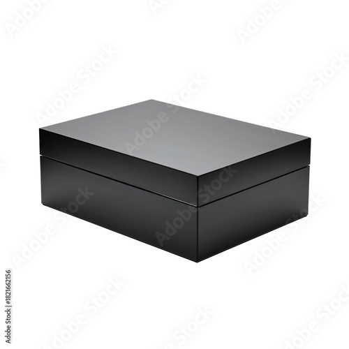 Large Black Box With a Sleek Design Suitable for Storage or Gift-Giving