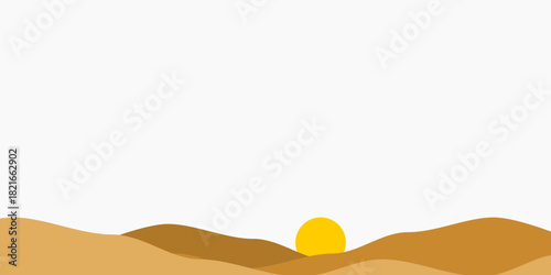 Sunny Desert Vector Background