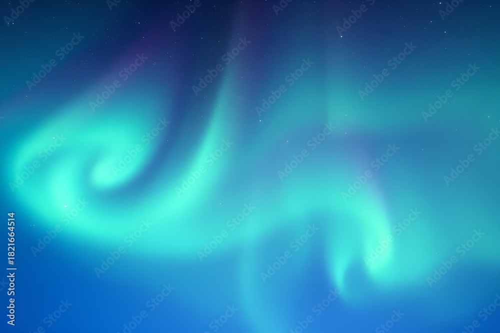 Obraz premium Ethereal Aurora Borealis Swirls Across a Starry Night Sky