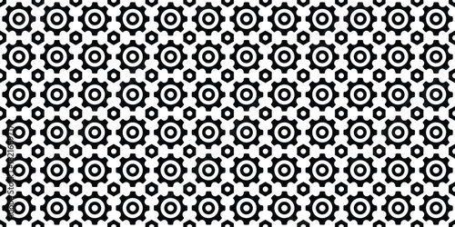 Automotive gear transmission seamless pattern on white background vector illustration