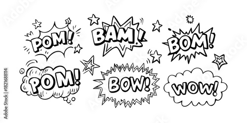 Comic explosion effect with starburst comic book