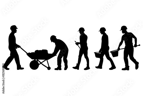 Construction Crane Silhouette on White Background building 2