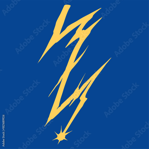 Electric Lightning Bolt Tunder voltage Icon Illustration