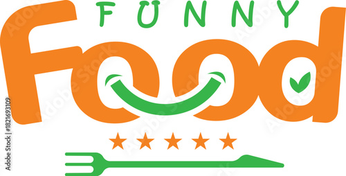 Funny Food Logo Design Template