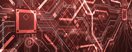 Abstract background on technological and scientific topics. CPU concept. Vector format.