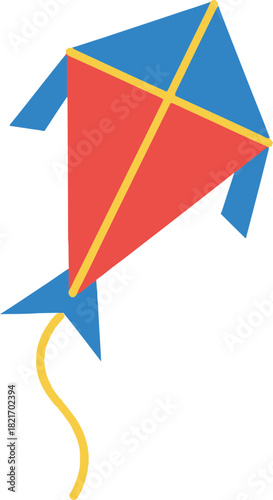 Colorful kite soars against inky sky, symbol of playful dreams and boundless freedom 58characters