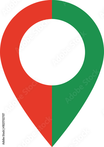 Dual-toned location marker icon symbolizing spatial diversity and geographical significance