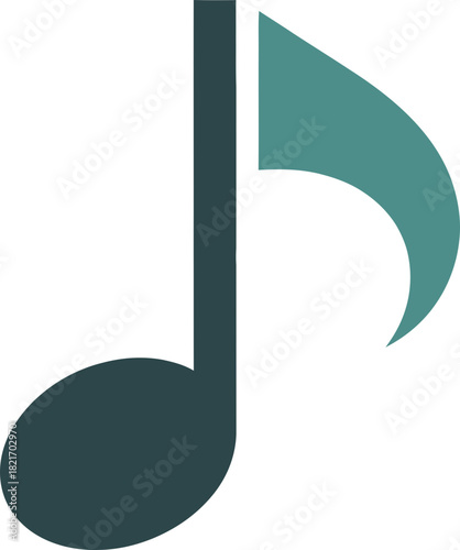 Harmonic Essence: A Tranquil Azure Musical Note Against a Void Embodying Sonic Serenity