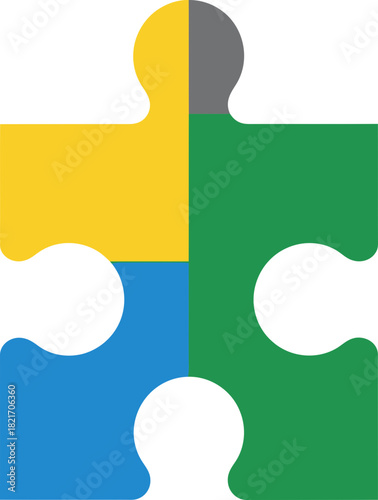 Abstract puzzle design showcasing collaborative solutions with interconnected elements