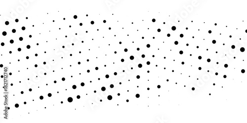 Abstract monochrome halftone pattern. Futuristic panel. Grunge dotted backdrop with circles, dots, point.