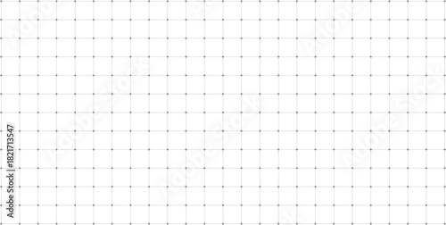 Black crosses and lines grid texture on white background. FUI science grid backdrop. Math or technological notebook blank sheet.