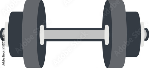 Stylized Dumbbell Illustration Symbolizing Fitness and Exercise Regimen for Health