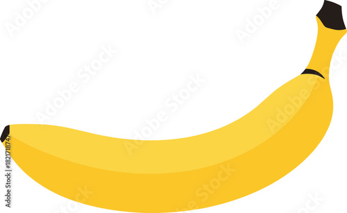 Vibrant yellow banana illustration against a solid black background offering clean simplicity and