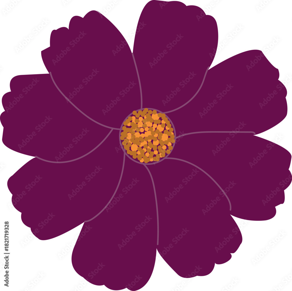 Obraz premium pink flower isolated on white background