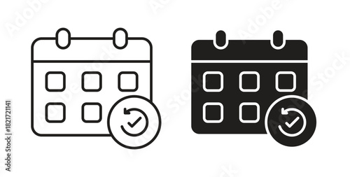 Subscription icon Isolated flat vector in outline collection on white background