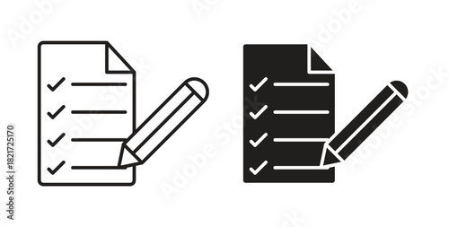 Test icon Isolated flat vector in outline collection on white background