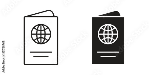 Visa icon Isolated flat vector in outline collection on white background