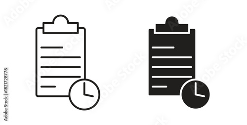 Waiting list icon Isolated flat vector in outline collection on white background