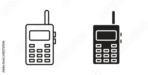 Walkie talkie icon Isolated flat vector in outline collection on white background