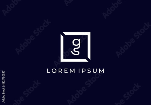 GS icon illustration for business name logo template vector