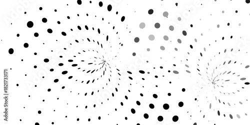 Abstract monochrome halftone pattern. Futuristic panel. Grunge dotted backdrop with circles, dots, point.