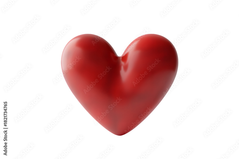 Fototapeta premium A single bright red heart on a black background