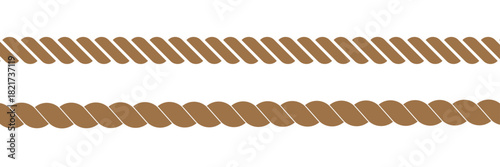 Rope brush pattern. Rope collections Ropes in knotting style. Knit patterns and rope brushes set.