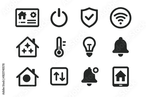 Lighting device dashboard icon interface display home vector control smart hub