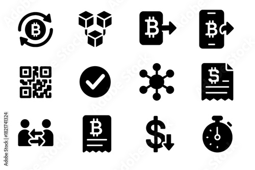 Node tick symbol contract arrow crypto vector set fee ledger icon payment