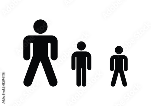 Growth stages and demographic variation using stick figure icons