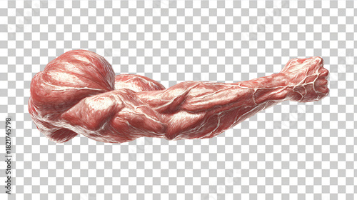Illustration of a muscular arm