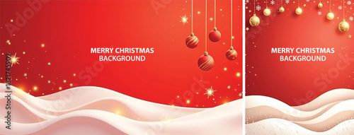 Merry Christmas Abstract Background with waves, Happy new year background for poster, flyer, social media template