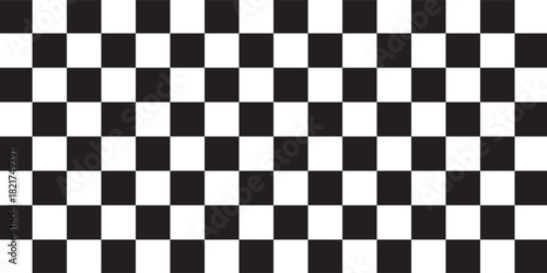 Black and white checkered seamless pattern. Endless background. Racing flag texture