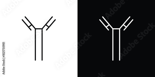 Antibody icon. Black illustration isolated for graphic and web design.