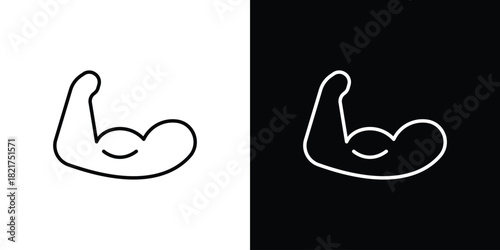 Arm icon. Black illustration isolated for graphic and web design.
