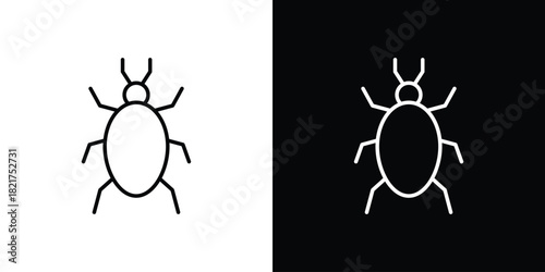 Bedbug icon. Black illustration isolated for graphic and web design.
