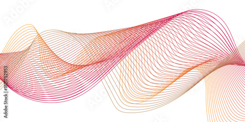 Geometric energy curve minimal flowing bland abstract vector wave line template. swoosh speed line music and science technology vector flow background.	
