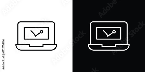 Bounce rate icon. Black illustration isolated for graphic and web design.
