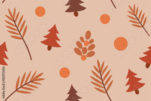 Seamless autumn fall leaves pattern vector set with maple oak foliage, yellow orange red brown nature texture