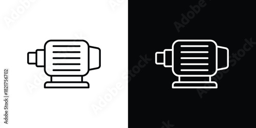 Car alternator icon. Black illustration isolated for graphic and web design.