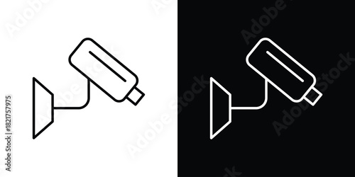 CCTV icon. Black illustration isolated for graphic and web design.