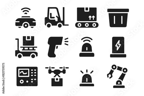 Safety picking control robotics drone smart pallet station vector beacon scanner warehouse