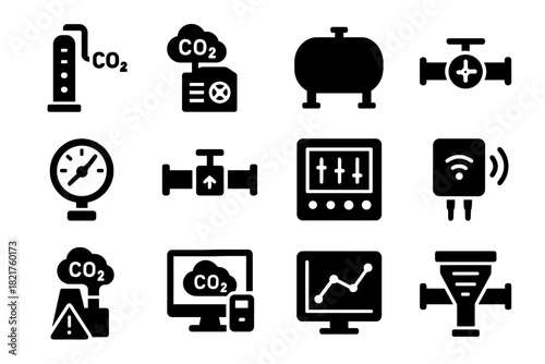 Absorption icons capture scrubber icon carbon interface vector chart pipeline analytics module